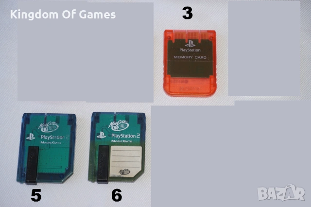 3 Оригинални Мемори Карти за PS1 и PS2 ПАМЕТИ Samsung/Toshiba/Sony/