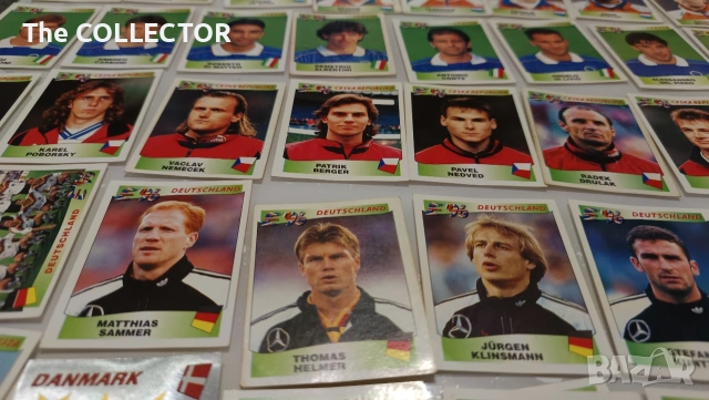 Ретро футболни стикери Panini Euro 96 - 105+ броя, снимка 9 - Колекции - 54646854