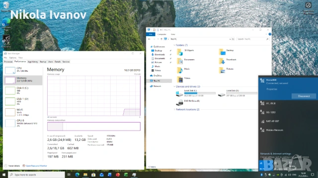 Lenovo ThinkCentre intel i5 2500 4x3.70 Ghz | Nvidia GT 610 1GB | 16GB RAM | SSD + HDD|RS232|WiFi+BT, снимка 10 - За дома - 54667400