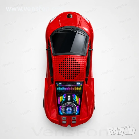 	Bluetooth тонколонка WS-690 15W във формата на спортен автомобил с LED светлини, USB, MicroSD, AUX , снимка 7 - Тонколони - 55232326