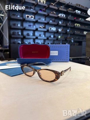 Очила + висок клас калъф + на марката кутия + сертификат + кърпичка Gucci ray ban , снимка 7 - Слънчеви и диоптрични очила - 54485357
