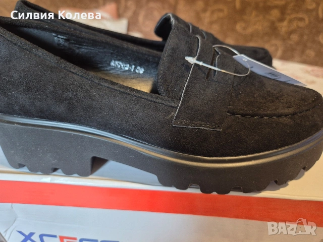 Черни мокасини 39 номер , снимка 3 - Дамски ежедневни обувки - 54293137
