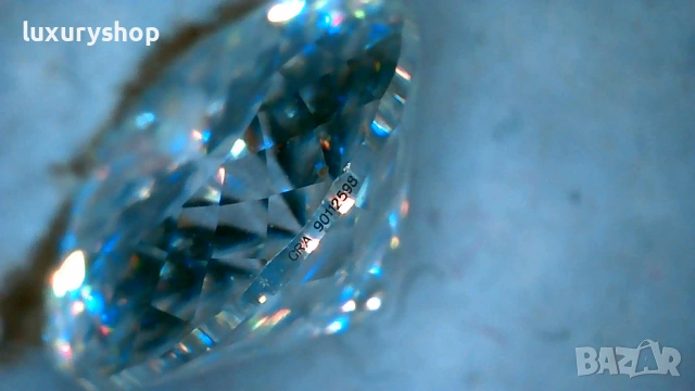 Диамант, Moissanite 100 faceted cut, със сертификат, гравиран номер на камъка - 35 евро - 1 карат, снимка 11 - Пръстени - 55082974