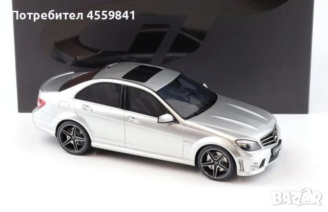 НОВ 1:18 Mercedes-Benz C 63 AMG W204 GT Spirit Limousine Iridium Silver 2007, снимка 2 - Колекции - 54905291