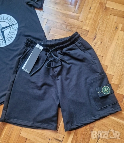 Страхотна мъжка тениска и къси панталони STONE ISLAND размер S M L XL 2XL , снимка 2 - Спортни дрехи, екипи - 55004216