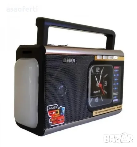 Мултифункционално портативно радио MEIER M-40BT с Bluetooth, MP3 плейър и часовник, снимка 13 - Радиокасетофони, транзистори - 55420851