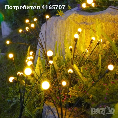 Соларни градински лампи "Светулки" 6 LED, комплект 2 броя - Топла бяла светлина, IP65, до 15 часа ра, снимка 5 - Соларни лампи - 54839135