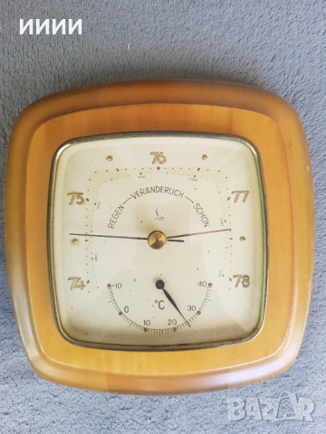 Механичен барометър с термометър 