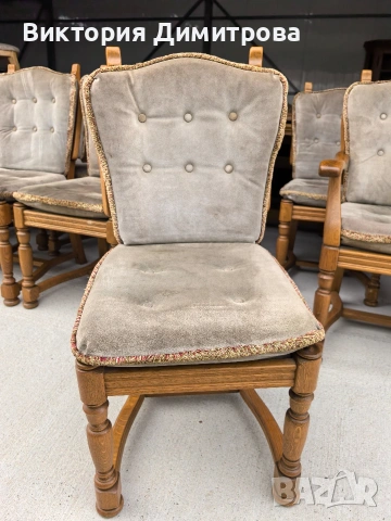 Комплект от 9 трапезни стола , снимка 3 - Столове - 54152220