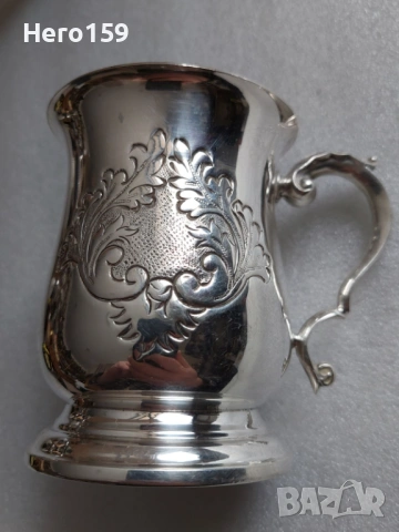 Сребърна чаша-халба,сребро 800,вместимост 250 мл., снимка 2 - Чаши - 54370198