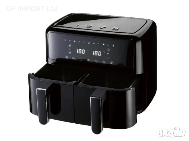 Двоен Двузонов Фритюрник с Горещ Въздух SILVERCREST SHLFD 2600 B1 1973, снимка 3 - Фритюрници - 54406076