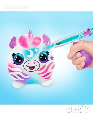 Творчески комплект Airbrush plush - Мини плюшена играчка изненада за оцветяване -2 броя / Canal Toys, снимка 5 - Рисуване и оцветяване - 55394340