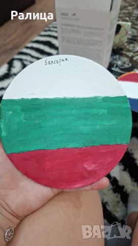 Ръчно изработени рисунки-знаме магнитни, снимка 2 - Декорация за дома - 55416224