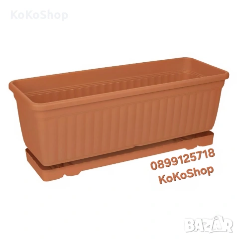 Сандъче за цветя 50.5 x 18.5 x 17 см, сандъче с подложка