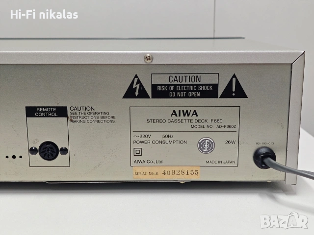 стерео касетъчен дек AIWA F660 AD-F660Z, снимка 10 - Декове - 53982066