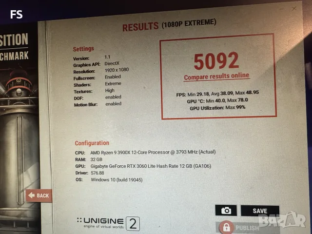 Nvidia Gigabyte RTX 3060 12 Gb GDDR6, снимка 9 - Видеокарти - 55535784