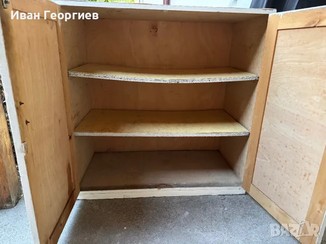 Дървен бял шкаф Ш/Д/В- 100/50/100см, снимка 4 - Шкафове - 55348620