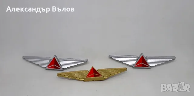 Значки Делта Авиокомпания 3 броя Комплект Авиация Джуниър пилот, снимка 2 - Колекции - 55544007