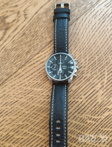 Seiko chronograph в добро състояние 43мм, 100м водоустойчивост, бартер, снимка 7 - Мъжки - 54661388