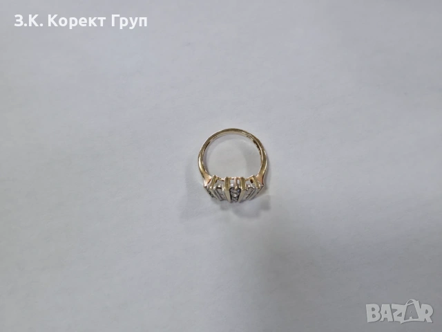 Дамски златен пръстен 14К 585 / 4,17 гр, снимка 6 - Пръстени - 54546318