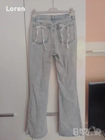 Ново!*Shein*Дънки с 🎀 панделки🎀, снимка 3 - Дънки - 49422472