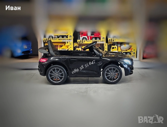 ТОП ЦЕНА!НОВО!Акумулаторна кола Mercedes GTR с МЕКИ ГУМИ,12V батерия,кожена седалка,дистанционно упр, снимка 6 - Детски велосипеди, триколки и коли - 54411072