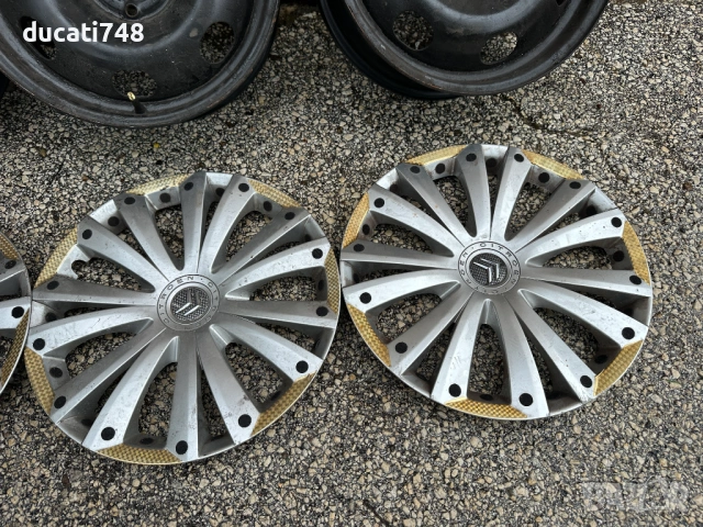 4бр. железни джанти 16" 4х108 - Citroen, Peugeot с тасове, снимка 9 - Гуми и джанти - 54655455