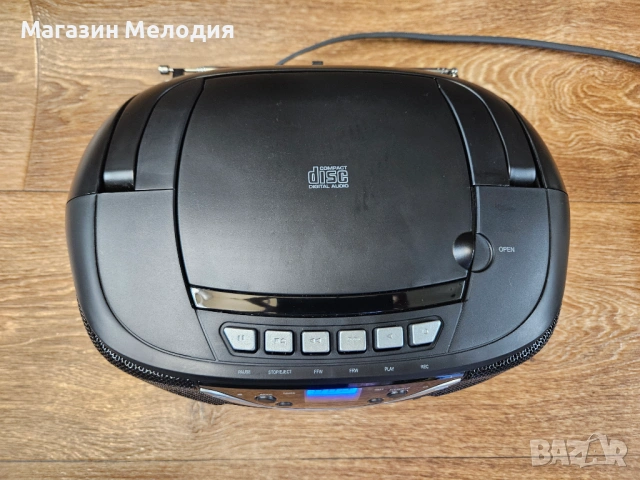 Радиокасетофон с диск MOOOV 477131 Чисто ново. ​Преносима Аудио Система Mooov CD/MP3/Касета/Радио – , снимка 5 - Радиокасетофони, транзистори - 54884514