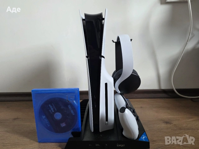 Playstation 5 slim disc със Слушалки и стойка 
