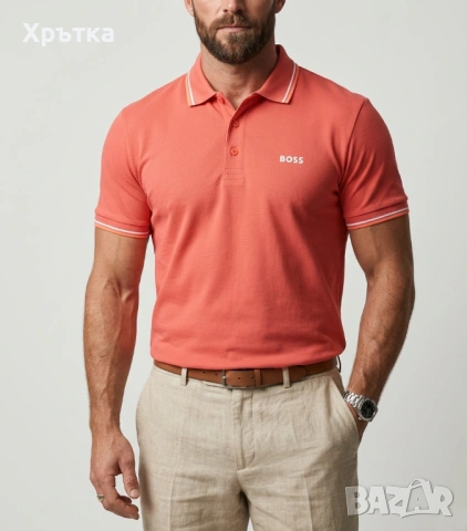 Hugo Boss Paddy Pro - Оригинална мъжка тениска с яка р-р XL