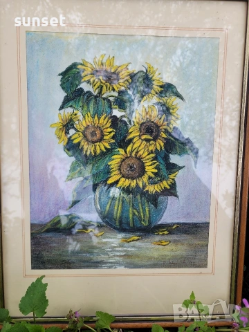 АВТОРСКИ картини с цветя( слънчогледи и макове), снимка 8 - Картини - 54169594