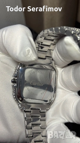 Диамантен часовник Cartier Мъжки, снимка 3 - Мъжки - 54729800