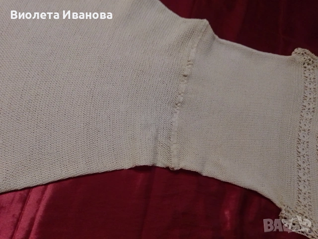 Рокля на една кука, екрю , снимка 7 - Рокли - 55264640