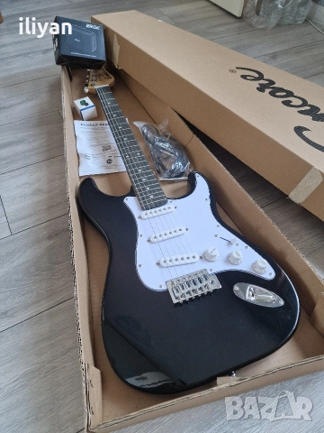Електрическа китара/Electric guitar Encore E60 Blaster Gloss Black, снимка 4 - Китари - 55177731