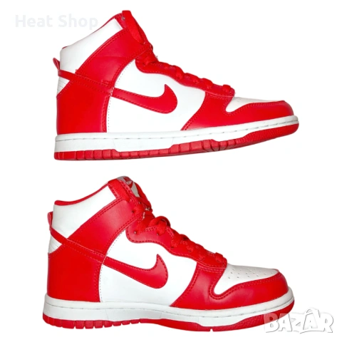Дамски маратонки Nike Dunk High GS ‘Championship Red’, снимка 5 - Маратонки - 54624061