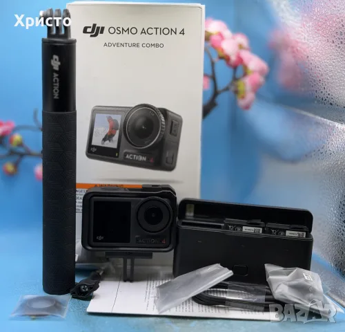 ГАРАНЦИОННА!!! Екшън камера DJI Osmo Action 4 Adventure Combo + 256GB SanDisk High Endurance , снимка 2 - Камери - 55559538