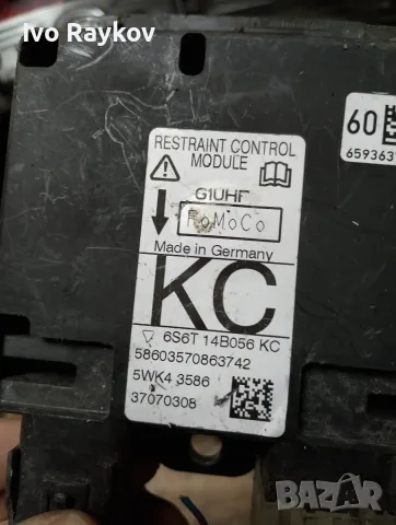 Цeнтрала airbag Ford Fiesta MK6 , 6S6T 14B056 KC , 6S6T14B056KC, снимка 3 - Части - 55535480