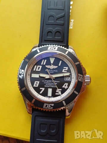 Оригинален Breitling Superocean A17364 с кутия и документи, бартер , снимка 2 - Мъжки - 54978605
