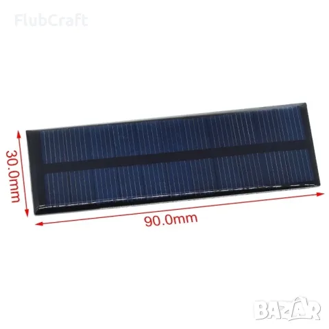 Поликристален Соларен Панел 0.38W 5.5V 70mA 90*30mm