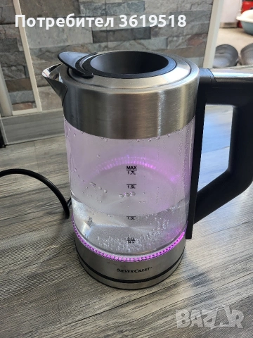 Дигитална стъклена кана за вода SilverCrest, снимка 6 - Кани - 54363525