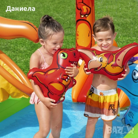Водна площадка Bestway Jurassic 53160 – Детски мини аквапарк с пързалка и пръскачки, снимка 7 - Градински мебели, декорация  - 54304970