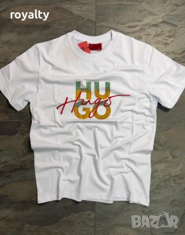 Hugo Boss Нова Бяла Мъжка Тениска Хюго Бос 