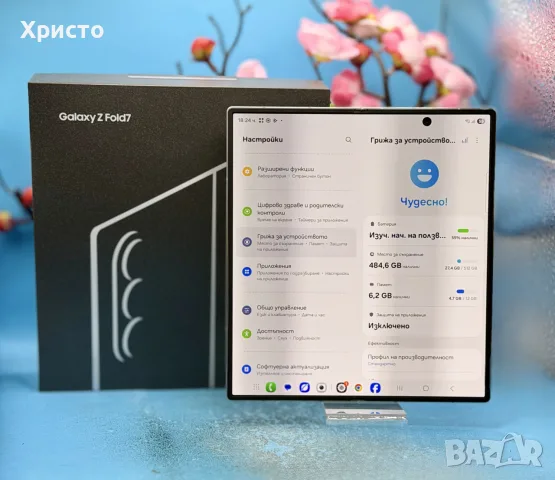 ГАРАНЦИОНЕН!!! Samsung Galaxy Z Fold7, 12GB RAM, 512GB, 5G, Silver Shadow + подарък адаптер, снимка 5 - Samsung - 55345586