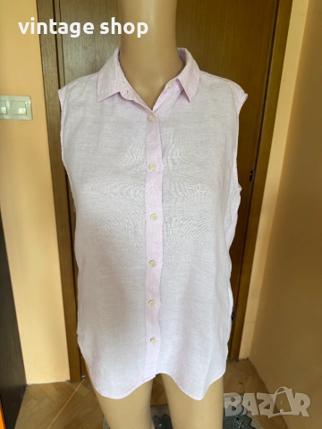  Ризи без ръкав 100% лен UNIQLO и H&M, размер XS, снимка 11 - Ризи - 55009141