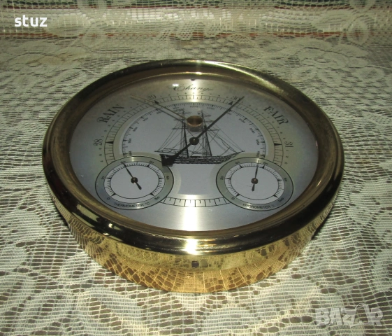 Голям троен уред за стена, барометър, влагомер и термометър, снимка 2 - Декорация за дома - 54149538