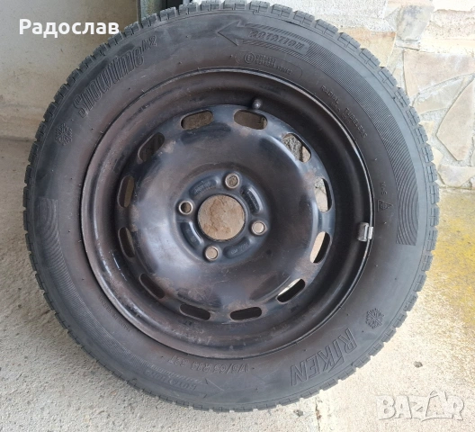 Железни джанти 14" Форд с зимни гуми, снимка 3 - Гуми и джанти - 54025741