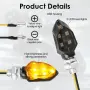 Комплект 4 LED мигача за мотоциклет 12V с E-маркировка, IP65, универсални, снимка 2
