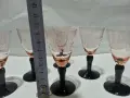 стари стъклени чаши цветно стъкло , снимка 2