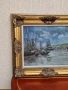 Стара уникална антикварна майсторска авторска картина масло върху платно , снимка 5