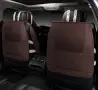 Комплект 2 бр. универсални калъфи за предни седалки от еко кожа - кафяви или черно-червени, снимка 2